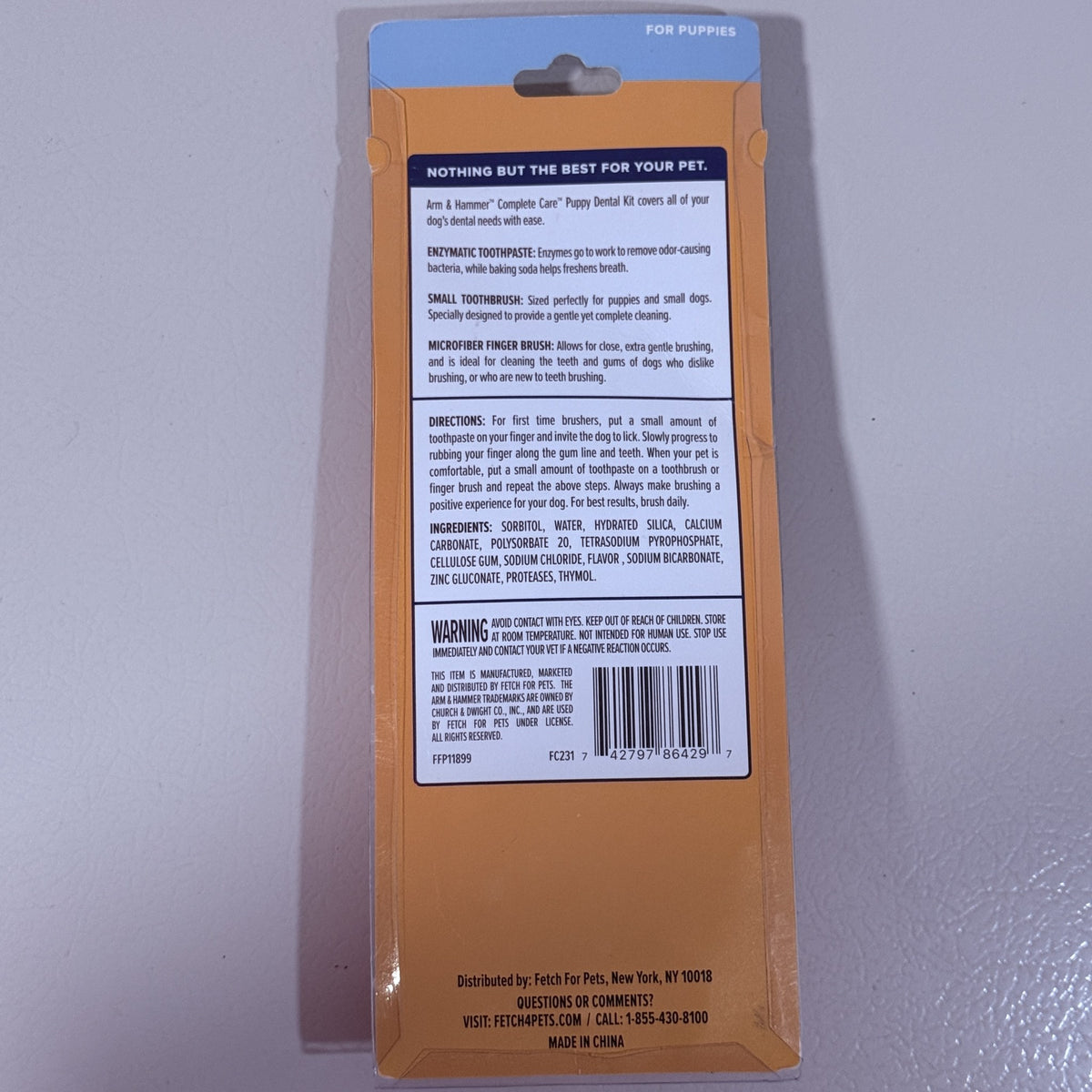 Arm & Hammer Puppy Dental Kit Peanut Butter Toothpaste EXP 04/2027 - view 2 of 4