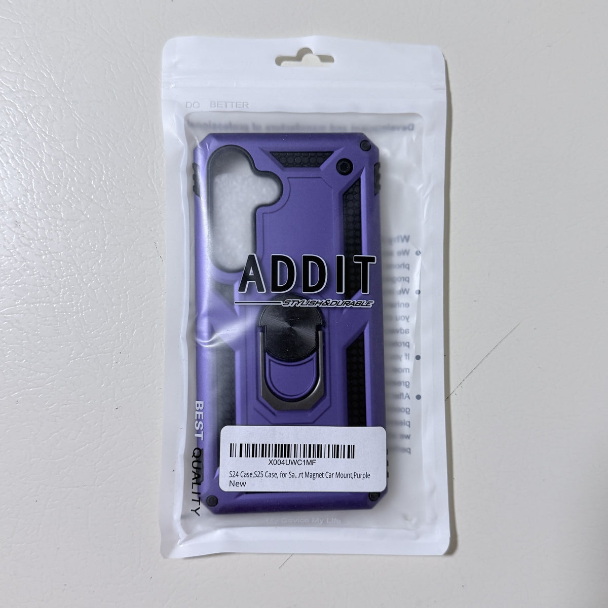 Galaxy S24 / S25 Case Purple Ring Kickstand Magnetic Car Mount - view 1 of 4