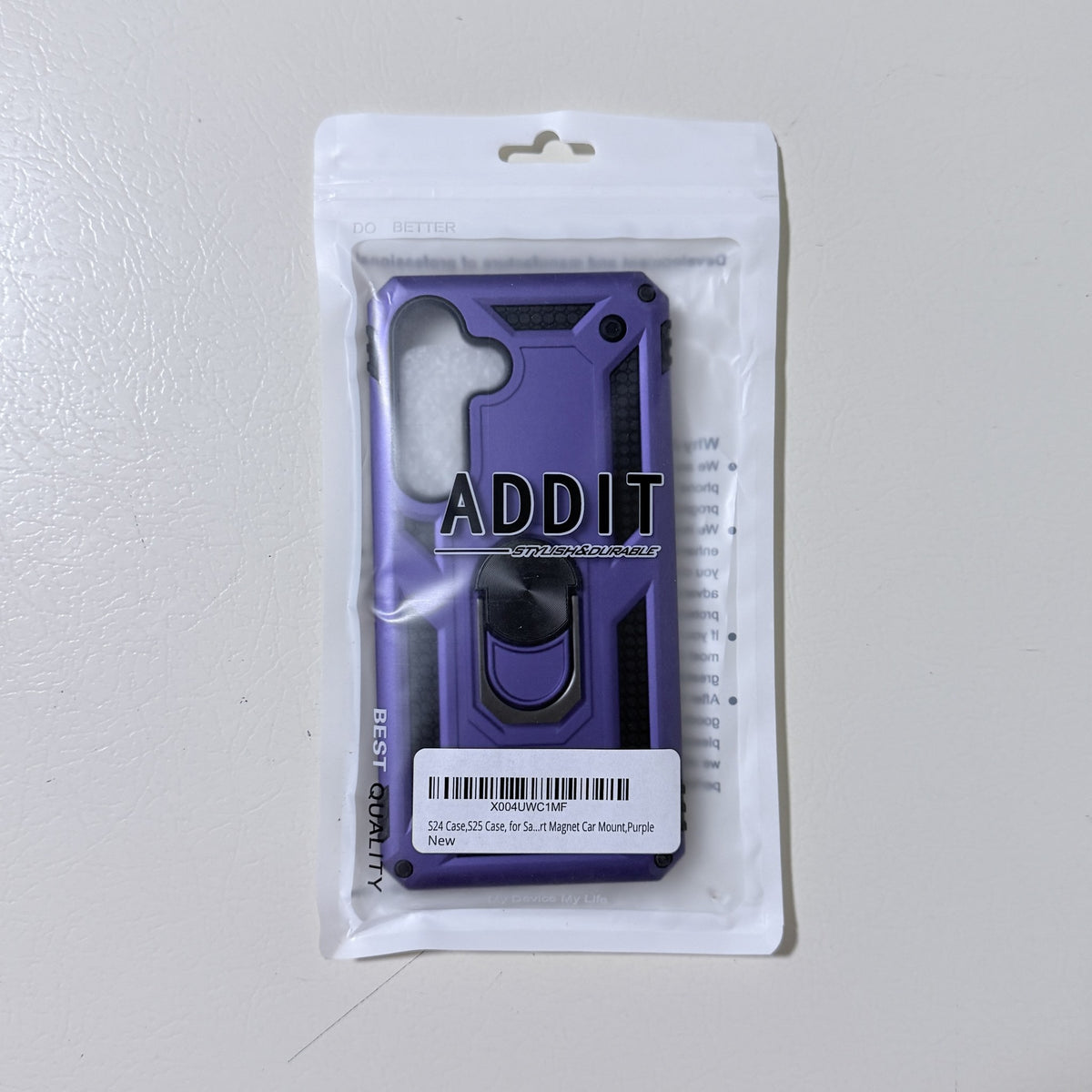 Galaxy S24 / S25 Case Purple Ring Kickstand Magnetic Car Mount - view 4 of 4