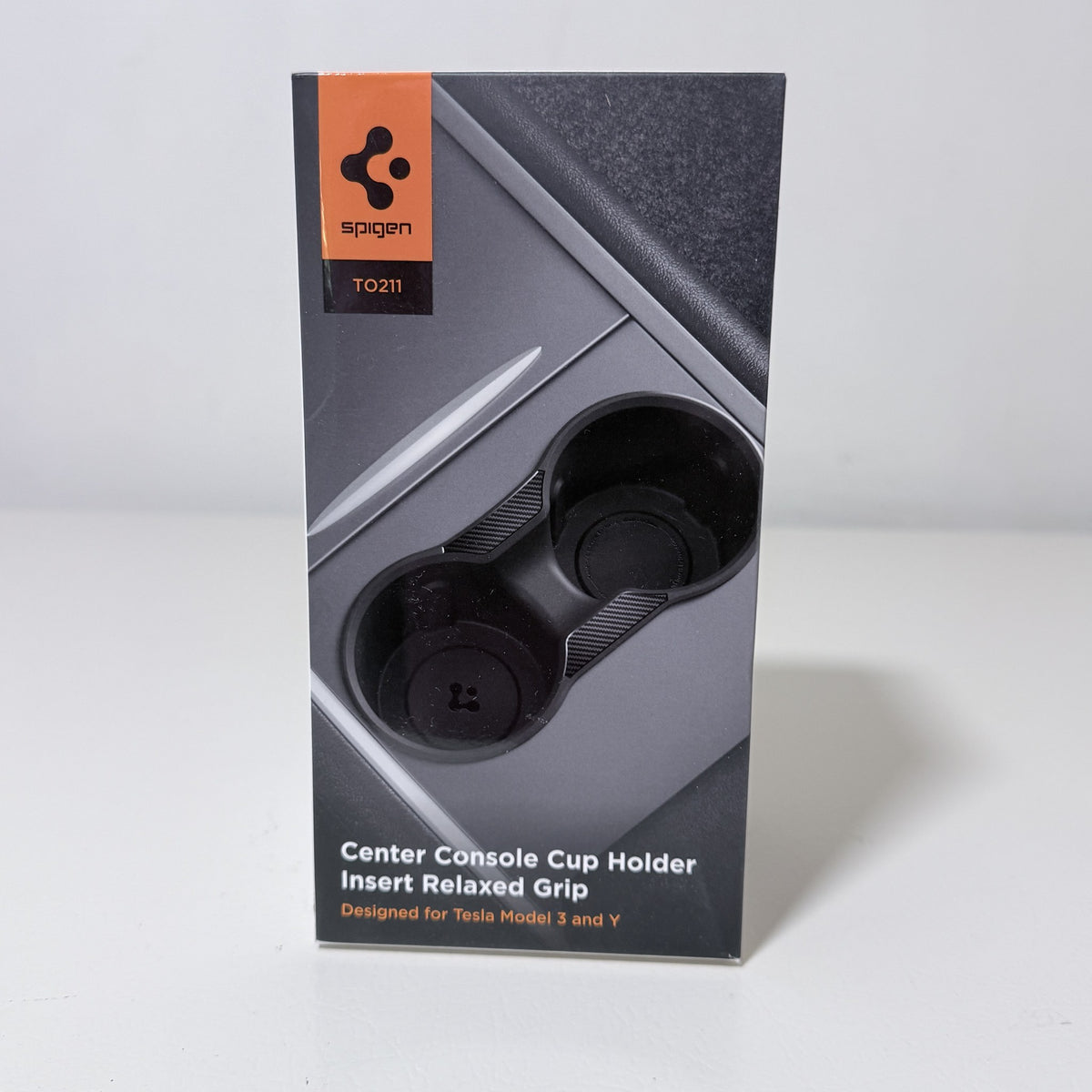 Spigen TO211 Cup Holder Insert for Tesla Model 3 and Model Y Black - view 1 of 7