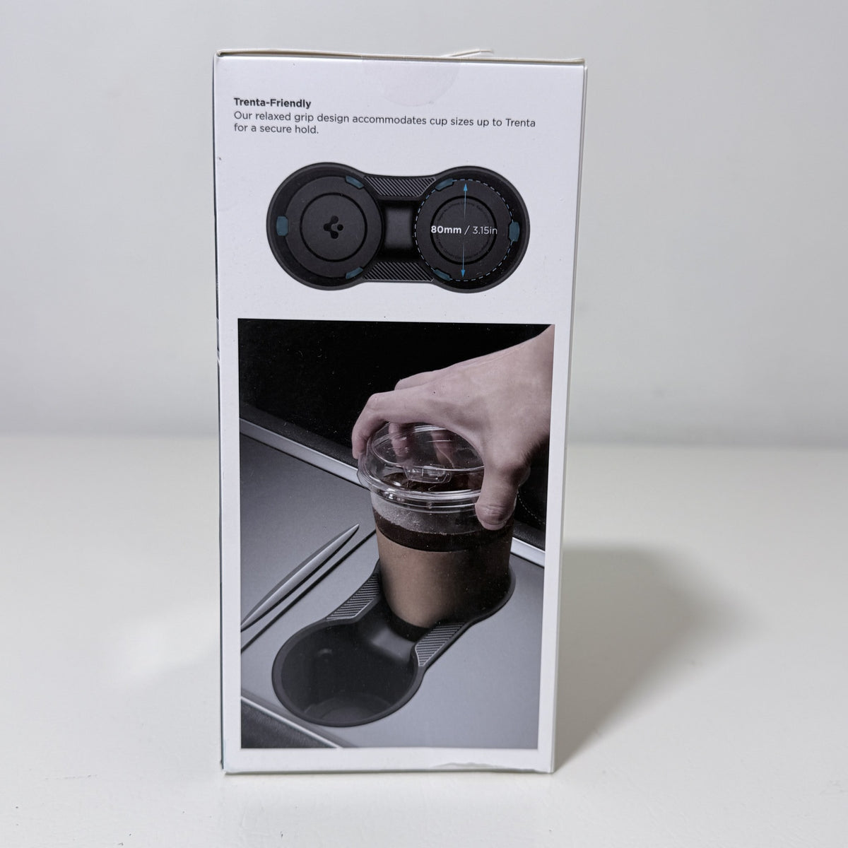Spigen TO211 Cup Holder Insert for Tesla Model 3 and Model Y Black - view 6 of 7