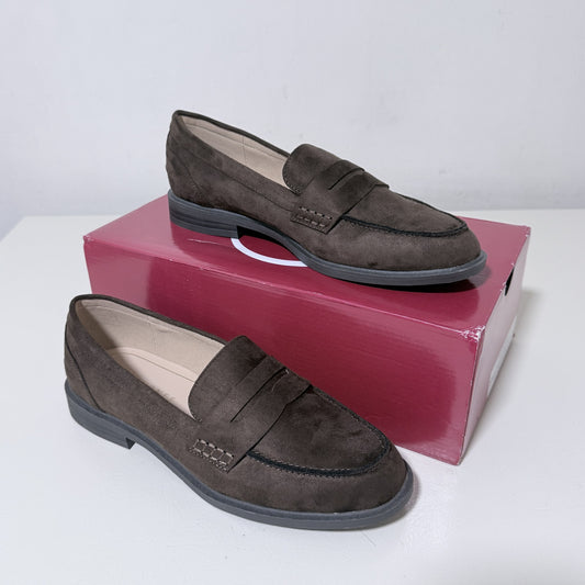 Journee Collection Brooks Penny Loafer Chocolate Women's 9 Wide - view 1 of 9