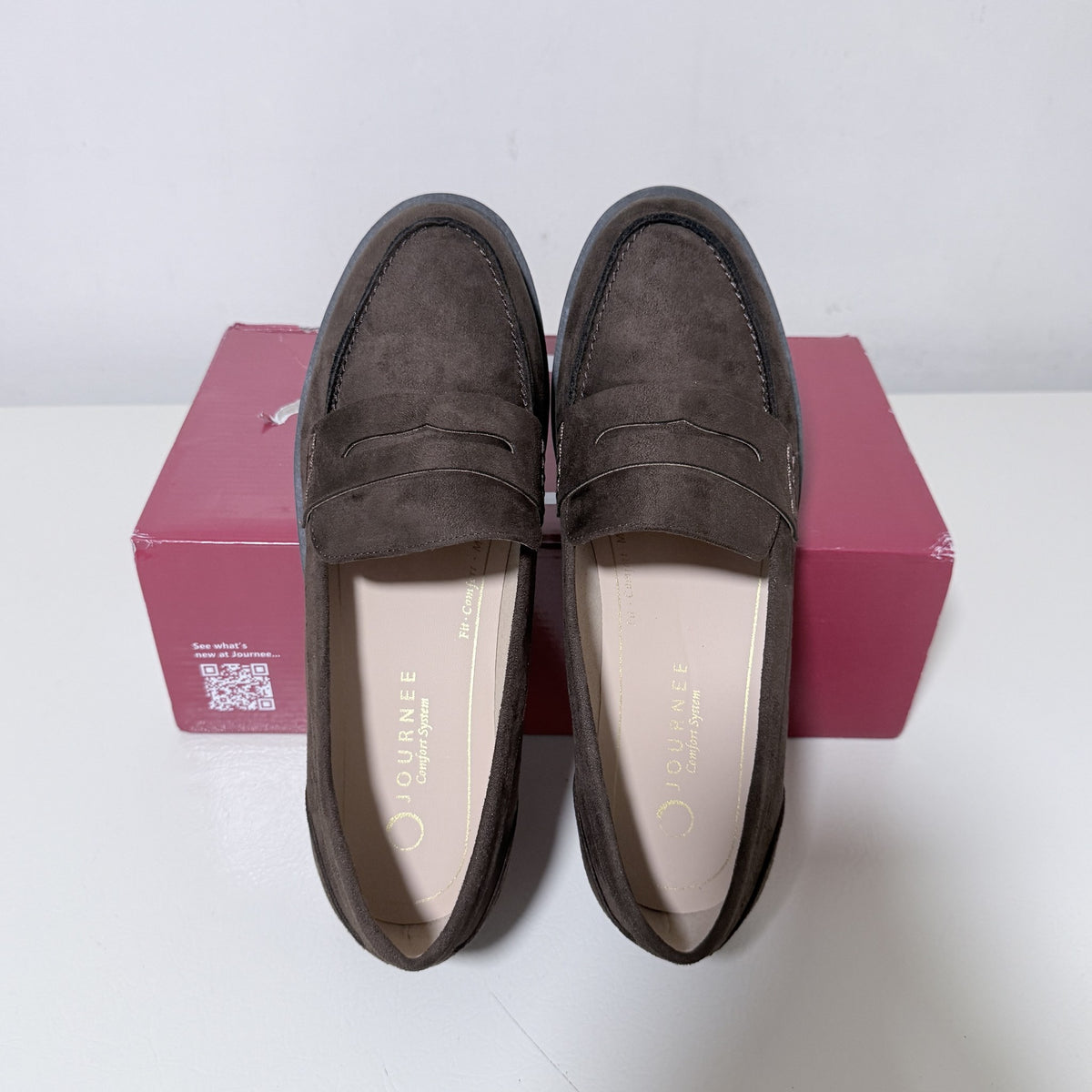Journee Collection Brooks Penny Loafer Chocolate Women's 9 Wide - view 2 of 9