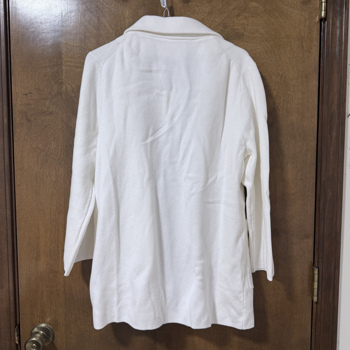 Quince 100% Organic Cotton Knit Blazer Ivory Women's M - view 9 of 12