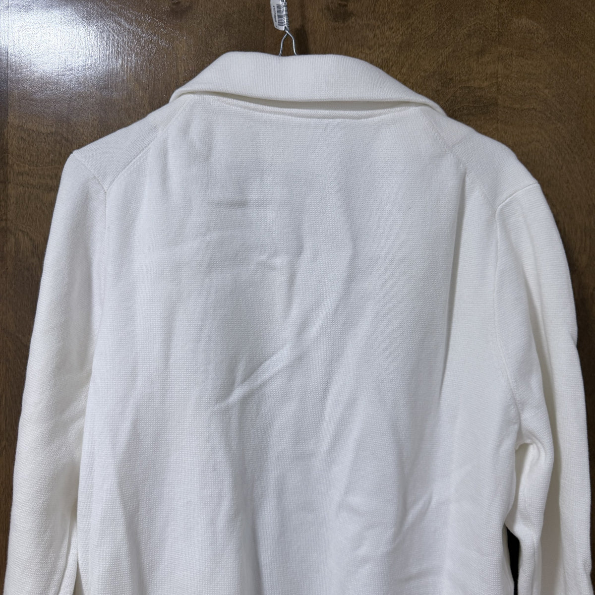 Quince 100% Organic Cotton Knit Blazer Ivory Women's M - view 10 of 12