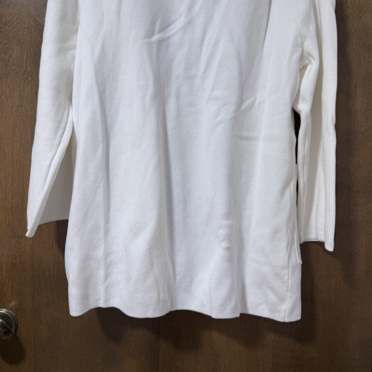 Quince 100% Organic Cotton Knit Blazer Ivory Women's M - view 11 of 12