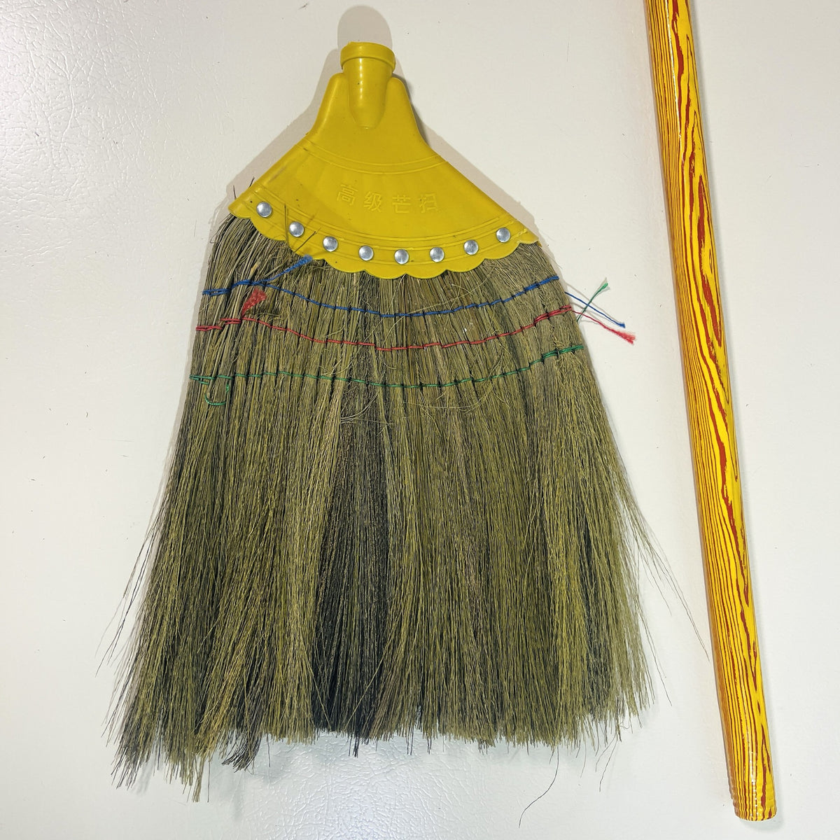 Asian Soft Grass Broom, 39 in, Yellow Screw-In Handle - view 2 of 7