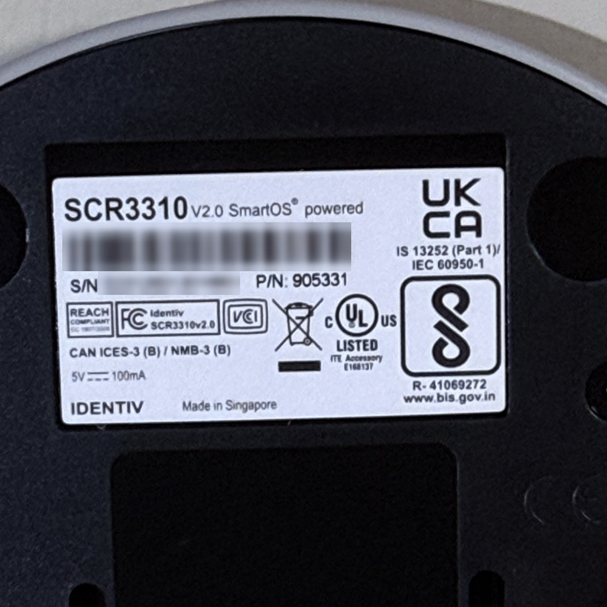 Identiv SCR3310v2.0 USB Smart Card Reader for CAC and PIV Cards - view 2 of 3
