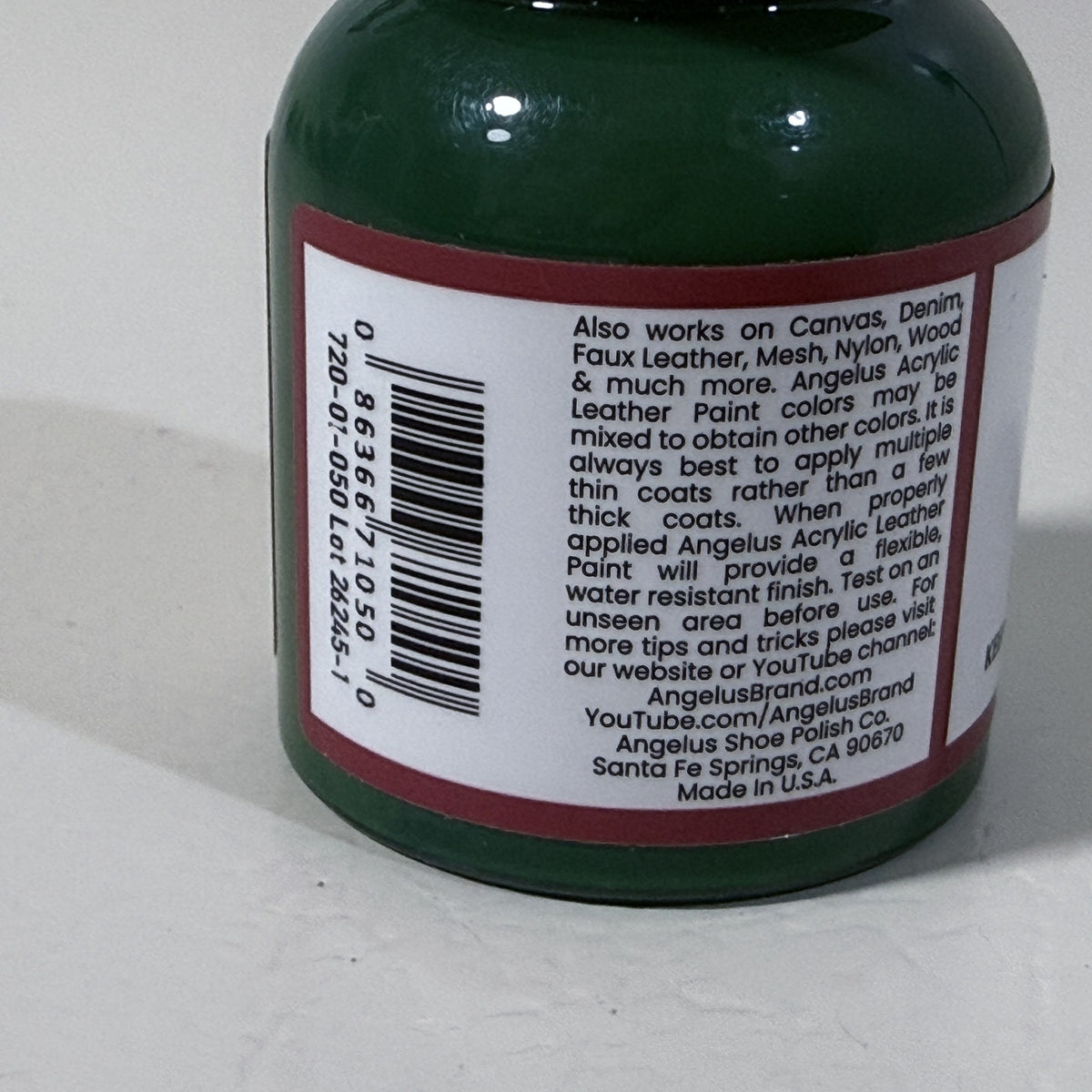 Angelus Acrylic Leather Paint, Green, 1 fl oz - view 3 of 3