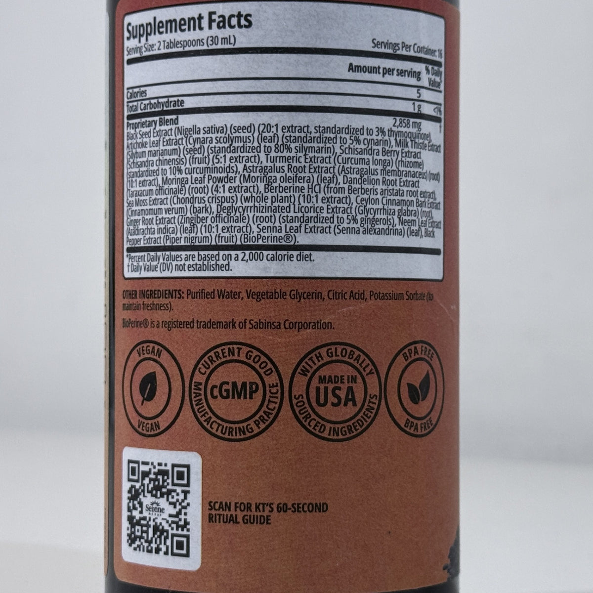 Serene Herbs Premium Black Seed Bitters, 16 fl oz, BB 07/2028 - view 5 of 6