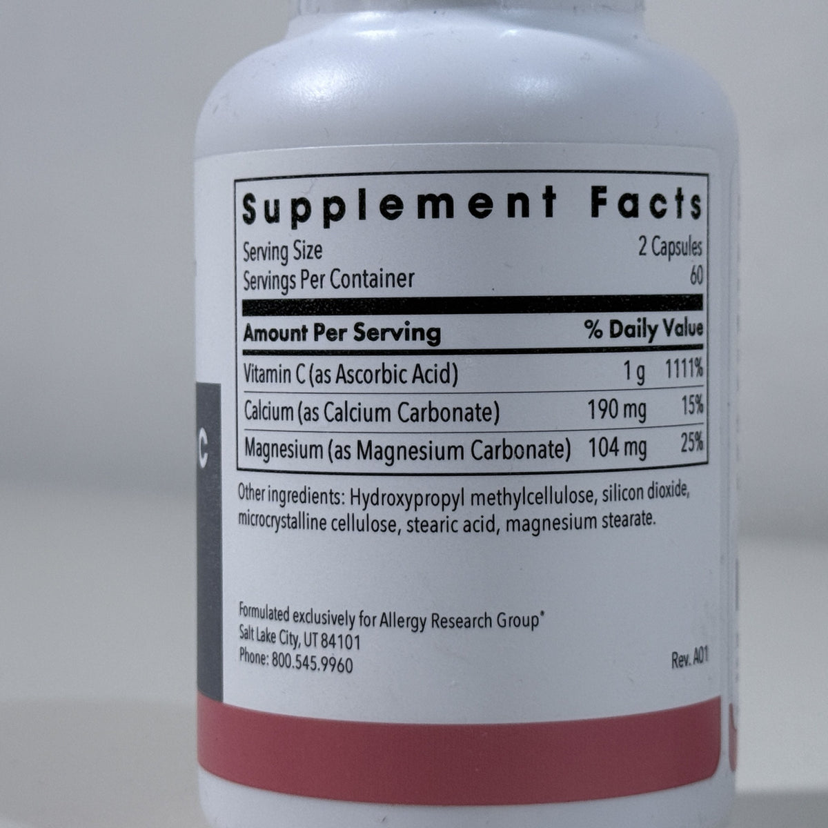 Allergy Research Group Buffered Vitamin C, 120 Capsules, Exp 06/2029 - view 3 of 6