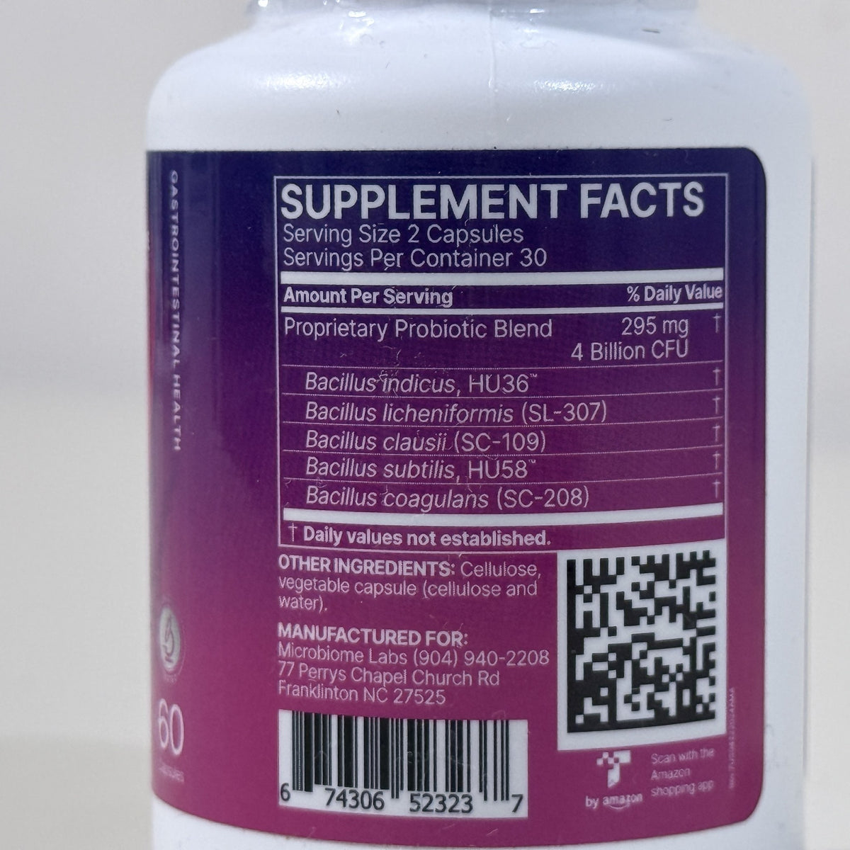 Microbiome Labs MegaSporeBiotic, 60 Capsules, BB 10/2027 - view 3 of 6