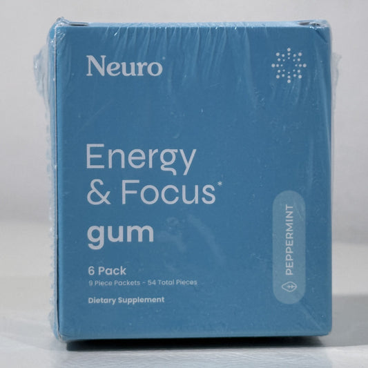 Neuro Energy & Focus Gum, Peppermint, 6 Pack, 54 Pieces, Exp 04/2027 - view 1 of 6