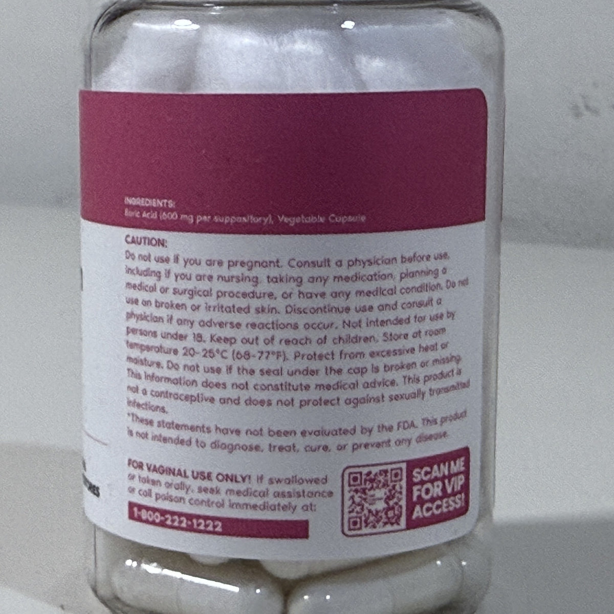 Her Fantasy Box Boric Acid 600 mg, 30 Suppositories, Exp 08/2029 - view 3 of 5