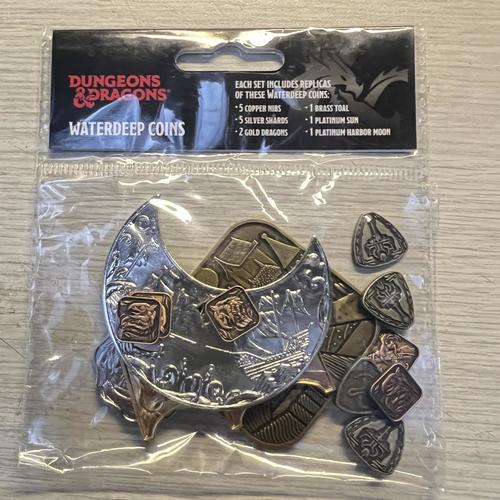 Ultra PRO - Dungeons & Dragons Waterdeep RPG Coins - 15 Cast Metal Faux Coins