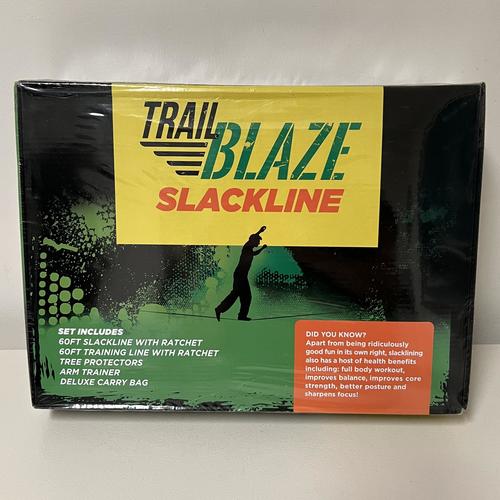 Complete Slackline Kit 60ft - Wider Tree Protectors Slack Lines for Backyard