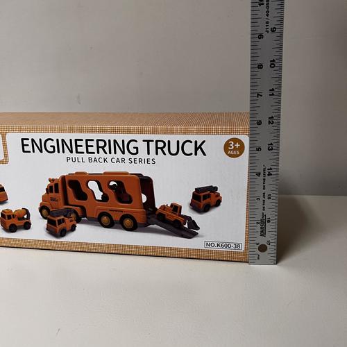 Construction Truck Toys Cars for Toddlers 3-6, 7-in-1 Friction Power Vehicle