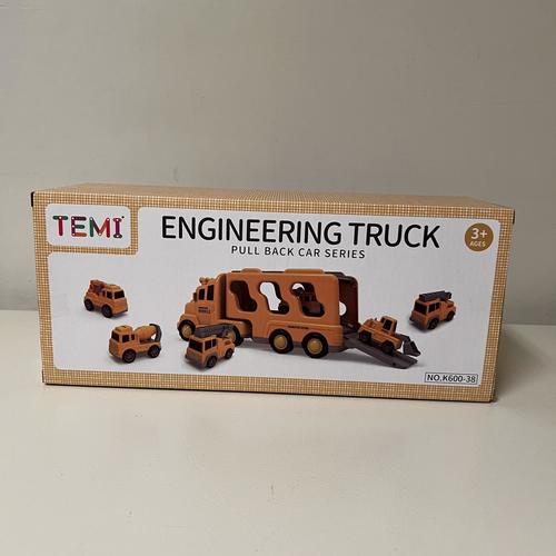 Construction Truck Toys Cars for Toddlers 3-6, 7-in-1 Friction Power Vehicle