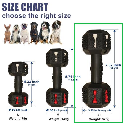 Dog Chew Toys for Aggressive Chewers Non-Toxic Dental Pet Toy forLarge DogsBlack