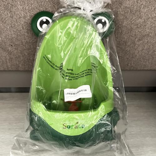 Frog Potty Training Urinal for Toddler Boys with Funny Aiming Target, (Green)