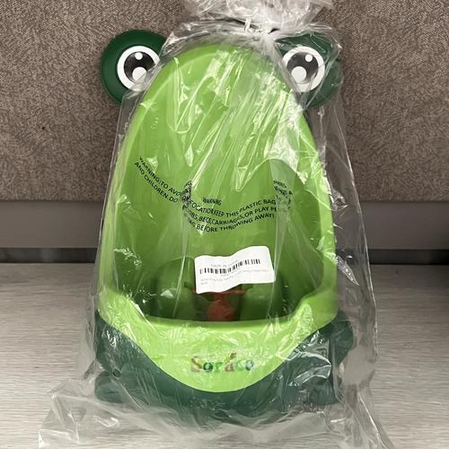 Frog Potty Training Urinal for Toddler Boys with Funny Aiming Target, (Green)