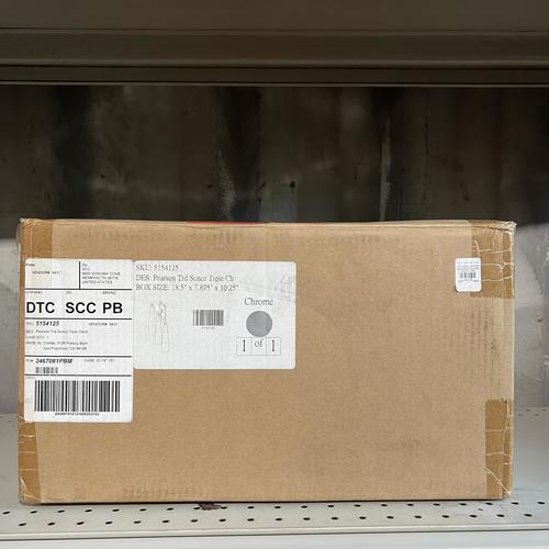 Pottery Barn Pearson Triple Sconce Bath Lighting Contract Grade - Chrome