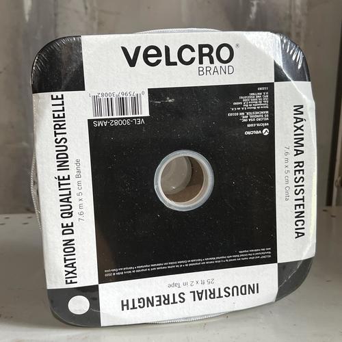 VELCRO 25 Ft Bulk Roll 2" Wide, Industrial Strength Strong Hold - White