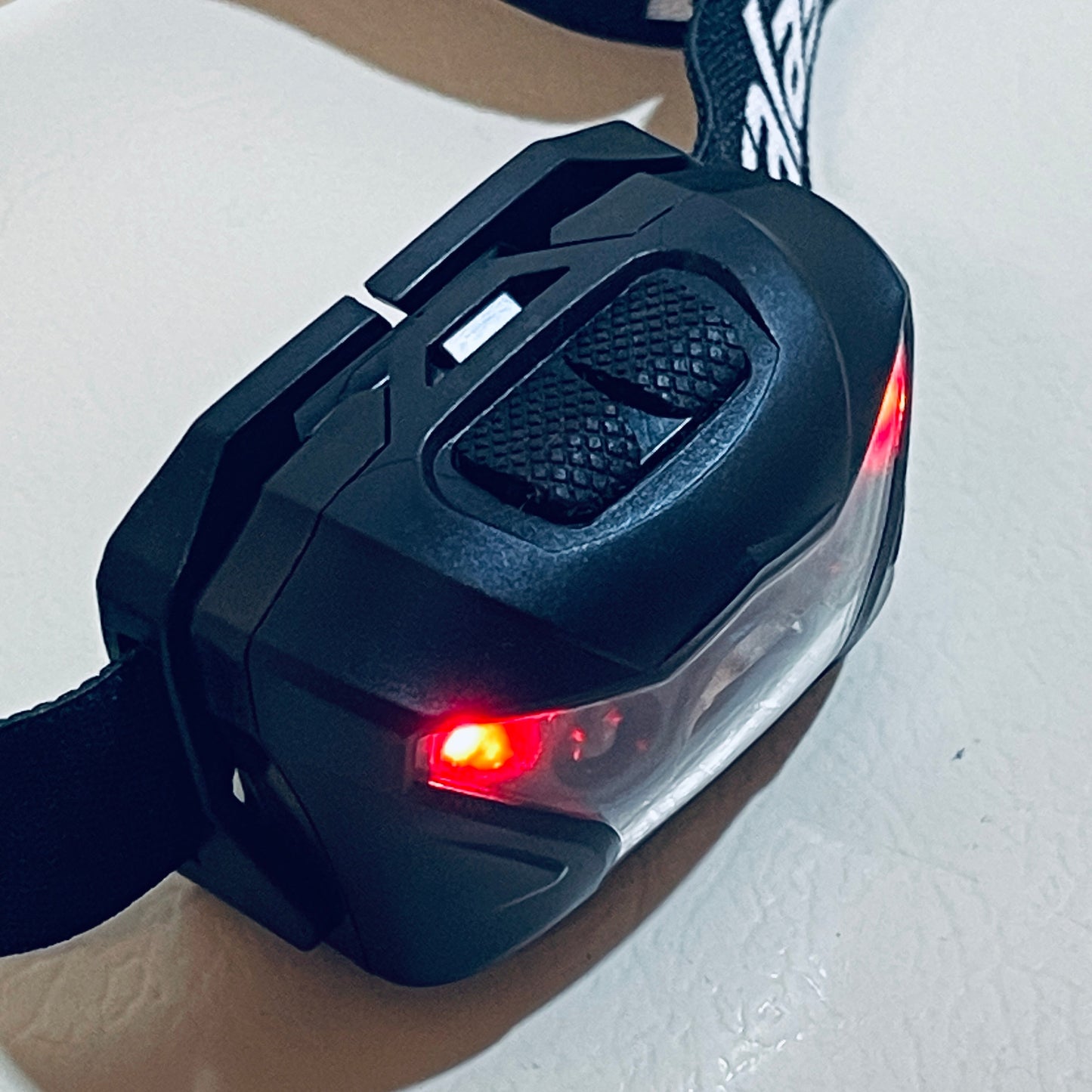 LED Headlamp – USB Rechargeable – White, Red, and Blue/Violet Lights – Adjustable Headband