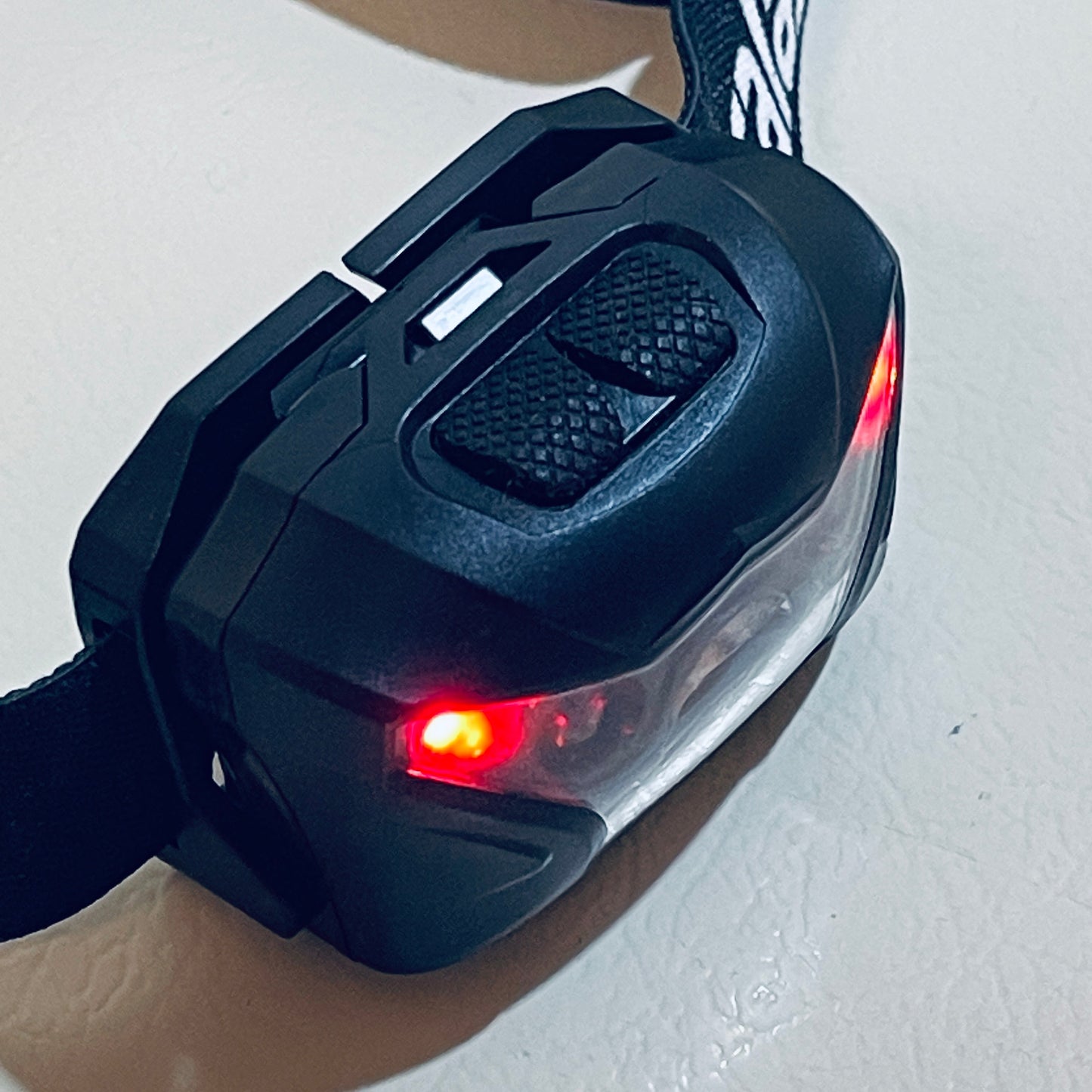 LED Headlamp – USB Rechargeable – White, Red, and Blue/Violet Lights – Adjustable Headband