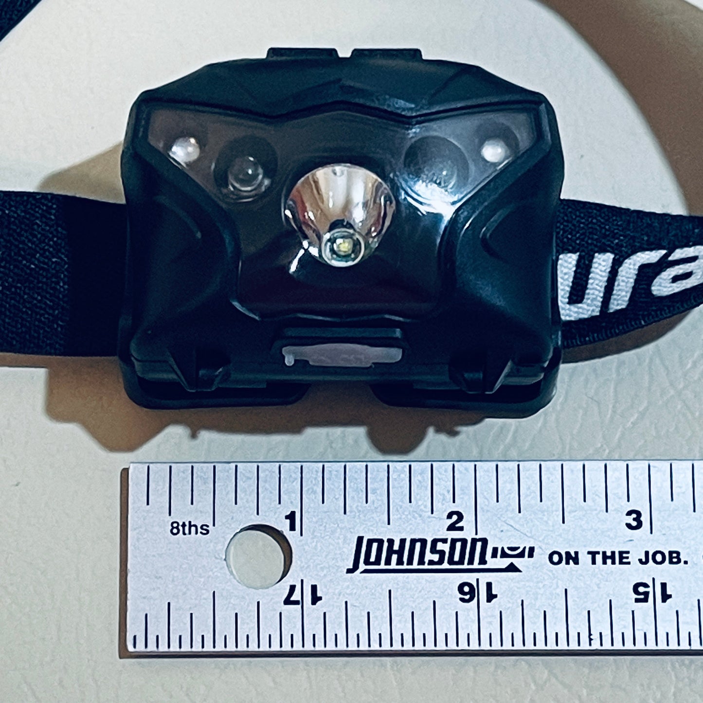 LED Headlamp – USB Rechargeable – White, Red, and Blue/Violet Lights – Adjustable Headband