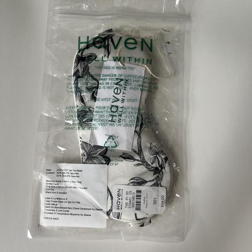 Haven Well Within Washable Silk Magnolia Eye Mask