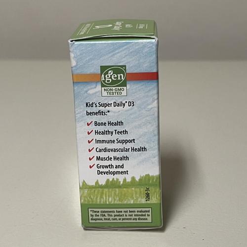 Kids Super Daily D3, 10 mcg (400 IU), 0.35 fl oz (10.3 ml) EXP 1/2027
