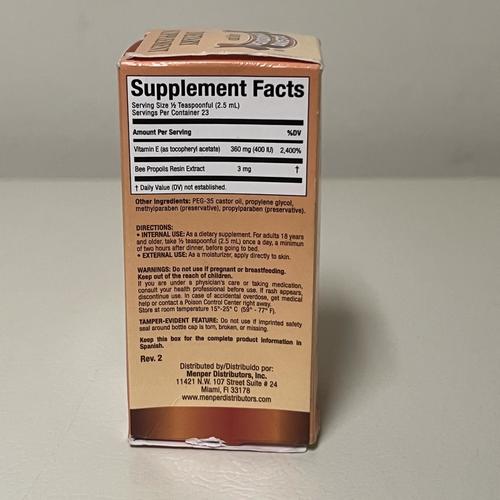 Balsamo Tchakowski with Vitamin E and Bee Propolis Resin Extract 2 oz. fl. 58ml EXP 7/25