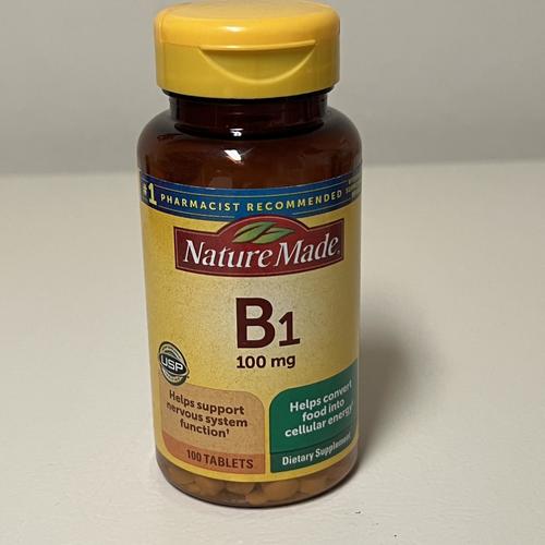 Vitamin B1 100 mg Tablets, 100 Count for Metabolic Health EXP 1/2026
