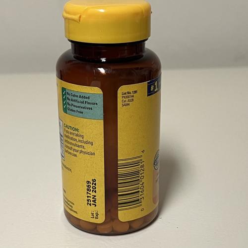 Vitamin B1 100 mg Tablets, 100 Count for Metabolic Health EXP 1/2026
