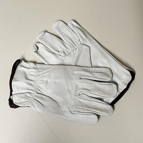 12 Pair Pack, Cow Hide Grain Leather Drivers, Work Safety Gloves, Size (Large)