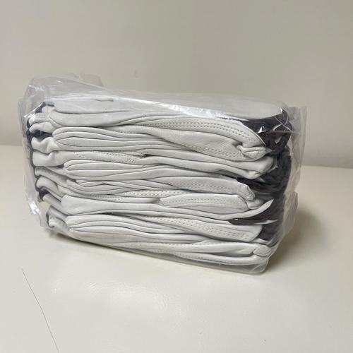 12 Pair Pack, Cow Hide Grain Leather Drivers, Work Safety Gloves, Size (Large)