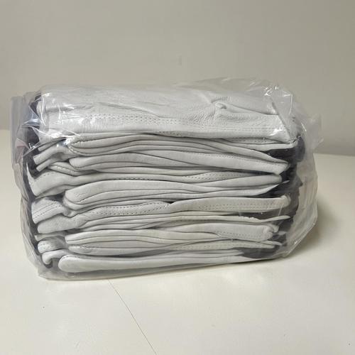 12 Pair Pack, Cow Hide Grain Leather Drivers, Work Safety Gloves, Size (Large)