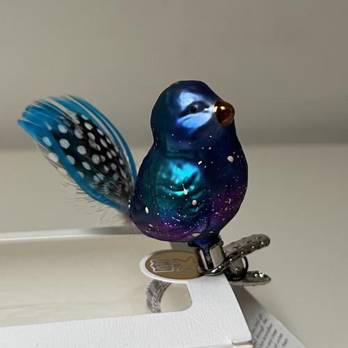 Inge-Glas Belinda Bluebird German Glass Christmas Tree Ornament