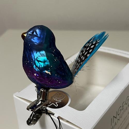 Inge-Glas Belinda Bluebird German Glass Christmas Tree Ornament