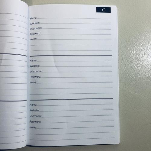 My Brain is Too Full Password Username Website Book Alphabetical Organizer 6x9"