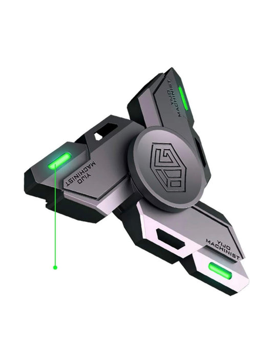 Glow in the Dark Metal Fidget Spinner Three Blade Hand Spinner, Black - view 1 of 7