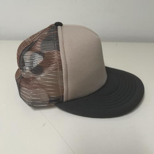 Men’s Trucker Mesh Flat Bill Snap Baseball Cap Khaki Camo Green
