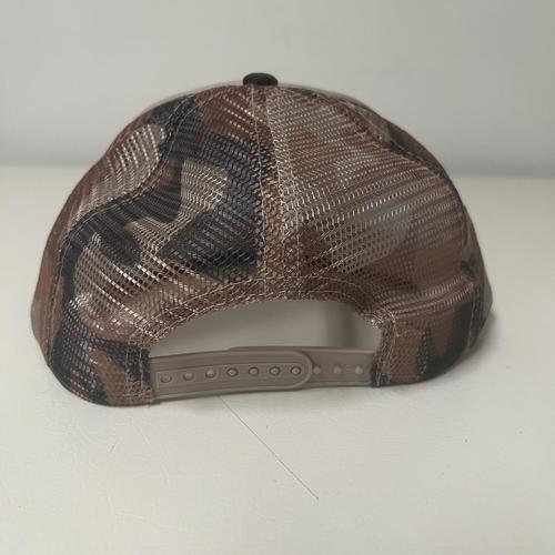 Men’s Trucker Mesh Flat Bill Snap Baseball Cap Khaki Camo Green