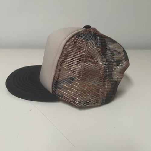 Men’s Trucker Mesh Flat Bill Snap Baseball Cap Khaki Camo Green