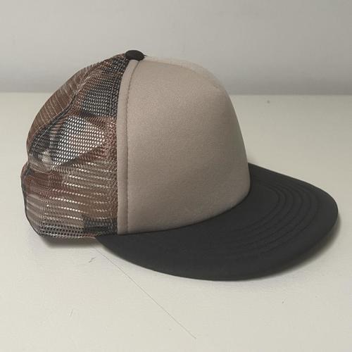 Men’s Trucker Mesh Flat Bill Snap Baseball Cap Khaki Camo Green