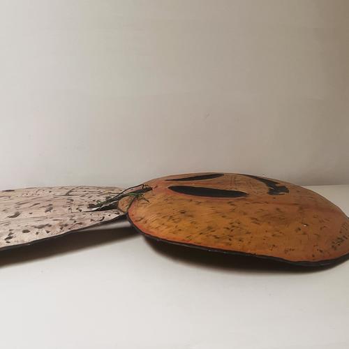 Metal Pumpkin and Ghost Yard Art 41"x24"