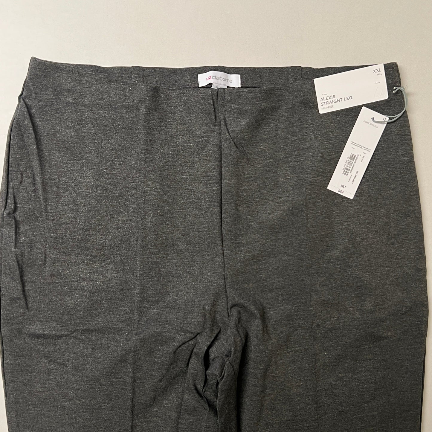 Liz Claiborne Tall Women's Alexis Straight Leg Mid-Rise Pants