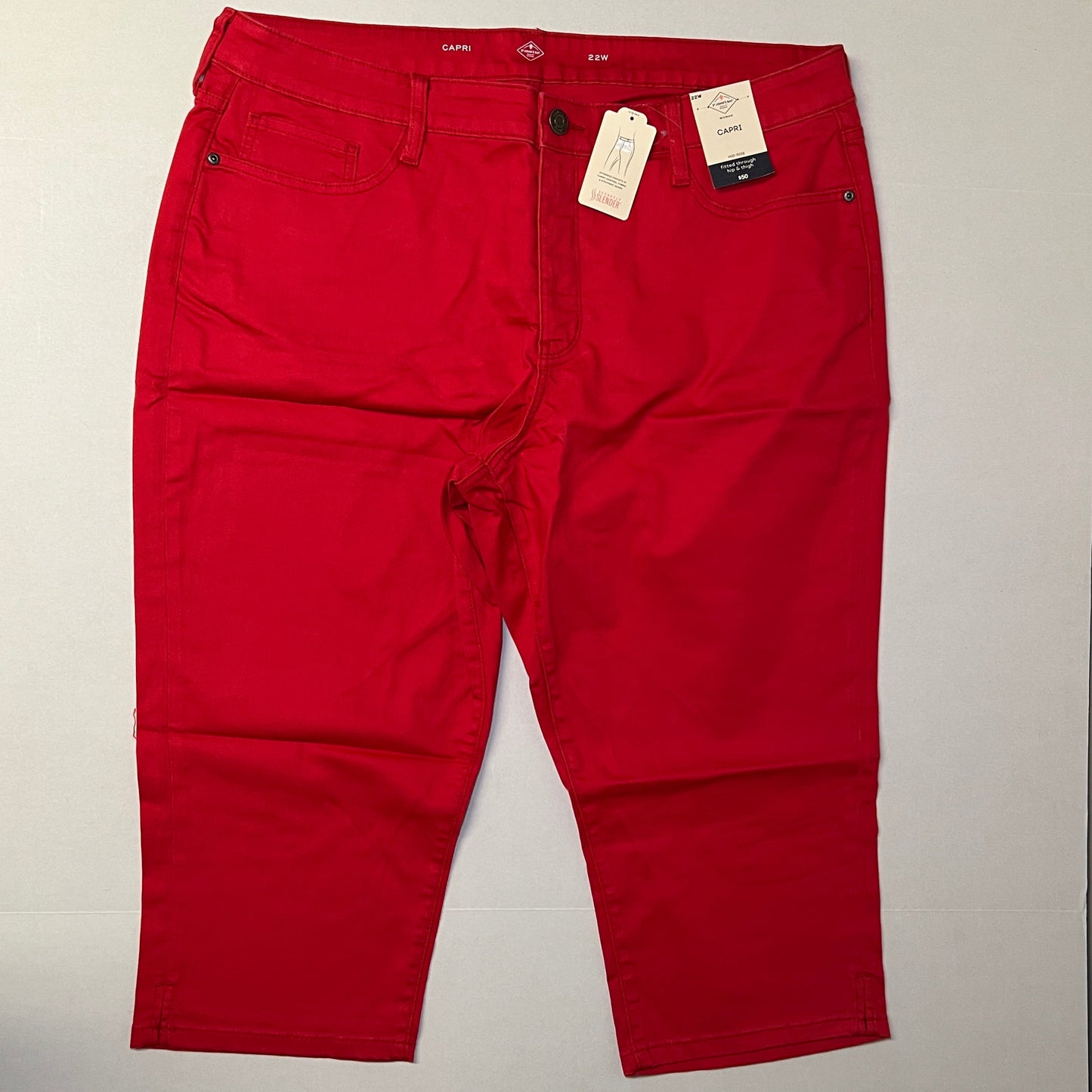 St Johns Bay Capris Women's Mid-Rise Secretly Slender