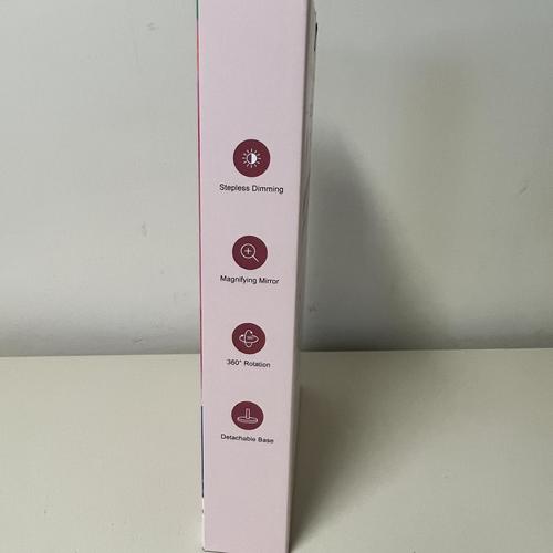 LOVESPEJO Lighted Makeup Mirror with Magnification, 8" 10X, Rechargeable Chrome